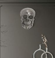 Wanddeko FineBuy Totenkopf 41 cm Aluminium Schädel Deko Dekoration Modern Skull – Ansicht 2