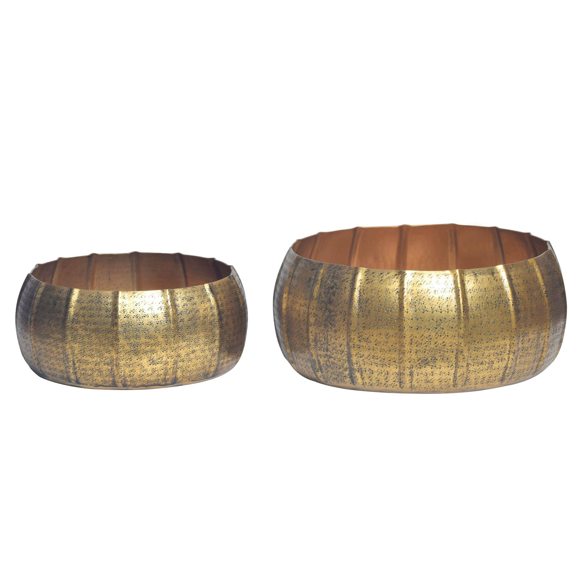 FineBuy Pflanzgefäß 2er Set Metall Pflanzkübel, Design Pflanzenkübel Aluminium Rund Indoor, Blumenkübel Pflanzschale 2-teilig Punziert | Farbe: Silber