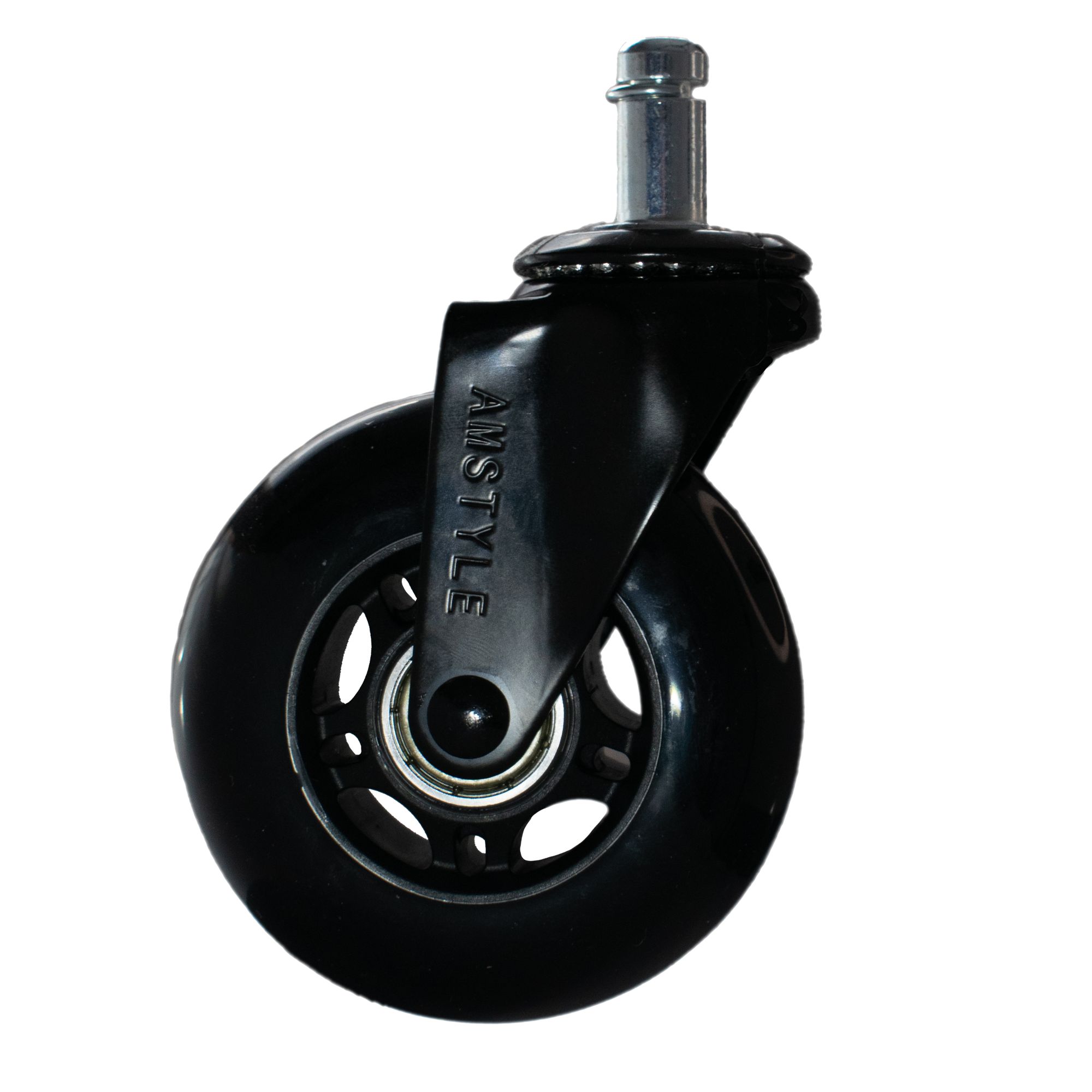 FineBuy 5er Set leichtgängige Universal-Schwerlastrollen für Bürostuhl 11 mm Stift / Durchmesser 75 mm, Leise Premium Hartbodenrollen Bürostuhlrollen, Schwarze Drehstuhlrollen | Farbe: Schwarz FineBuy 5er Set leichtgängige Universal-Schwerlastrollen für Bürostuhl 11 mm Stift / Durchmesser 75 mm, Leise Premium Hartbodenrollen Bürostuhlrollen, Schwarze Drehstuhlrollen | Farbe: Schwarz