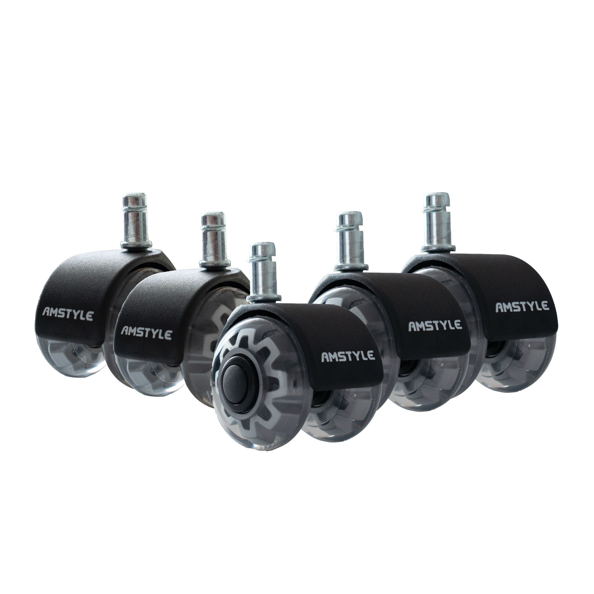 FineBuy 5er Set leichtgängige Universal-Schwerlastrollen für Bürostuhl 11 mm Stift / Durchmesser 50 mm, Leise Premium Hartbodenrollen Bürostuhlrollen, Drehstuhlrollen Doppellaufrollen | Farbe: Silber FineBuy 5er Set leichtgängige Universal-Schwerlastrollen für Bürostuhl 11 mm Stift / Durchmesser 50 mm, Leise Premium Hartbodenrollen Bürostuhlrollen, Drehstuhlrollen Doppellaufrollen | Farbe: Silber