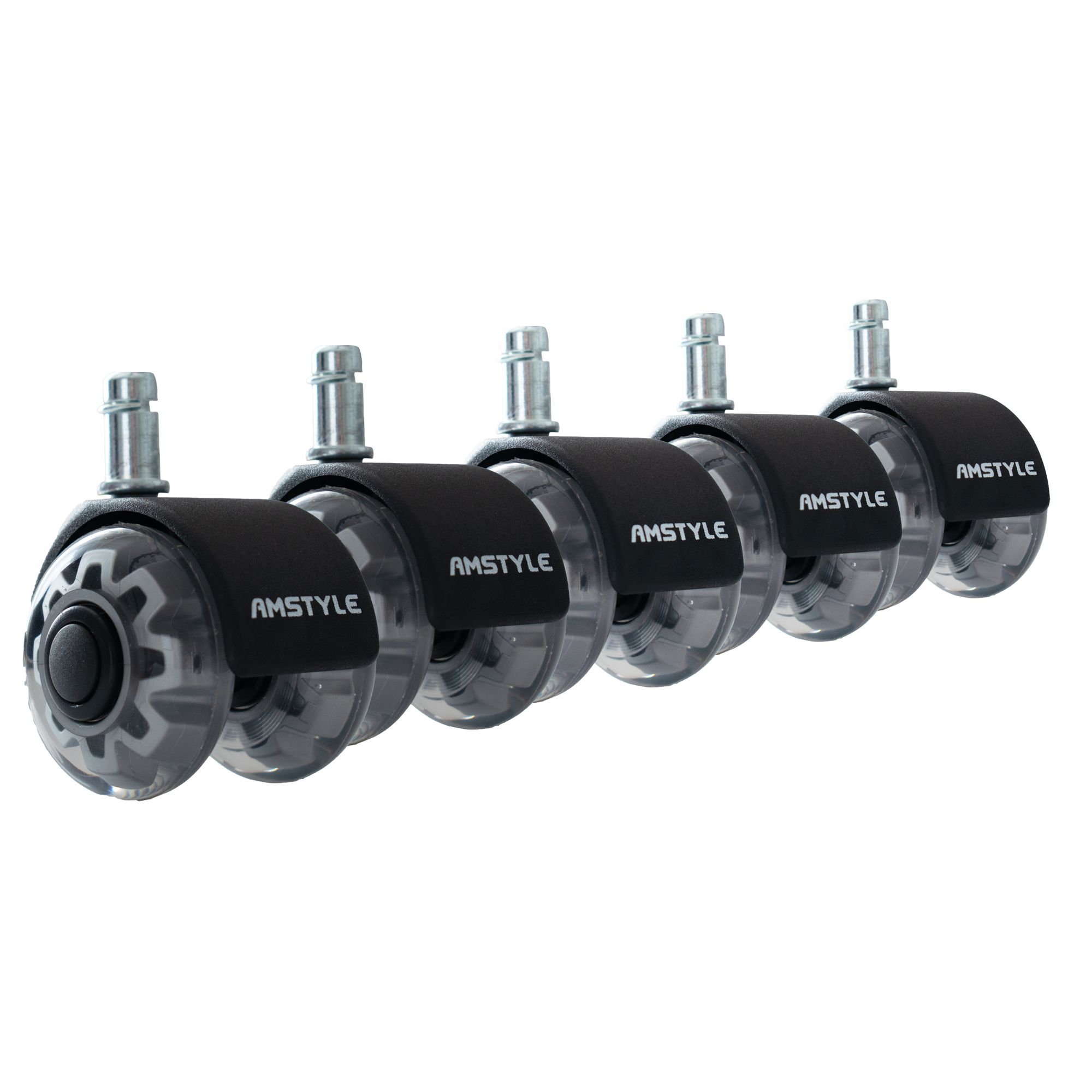 FineBuy 5er Set leichtgängige Universal-Schwerlastrollen für Bürostuhl 11 mm Stift / Durchmesser 50 mm, Leise Premium Hartbodenrollen Bürostuhlrollen, Drehstuhlrollen Doppellaufrollen | Farbe: Silber FineBuy 5er Set leichtgängige Universal-Schwerlastrollen für Bürostuhl 11 mm Stift / Durchmesser 50 mm, Leise Premium Hartbodenrollen Bürostuhlrollen, Drehstuhlrollen Doppellaufrollen | Farbe: Silber