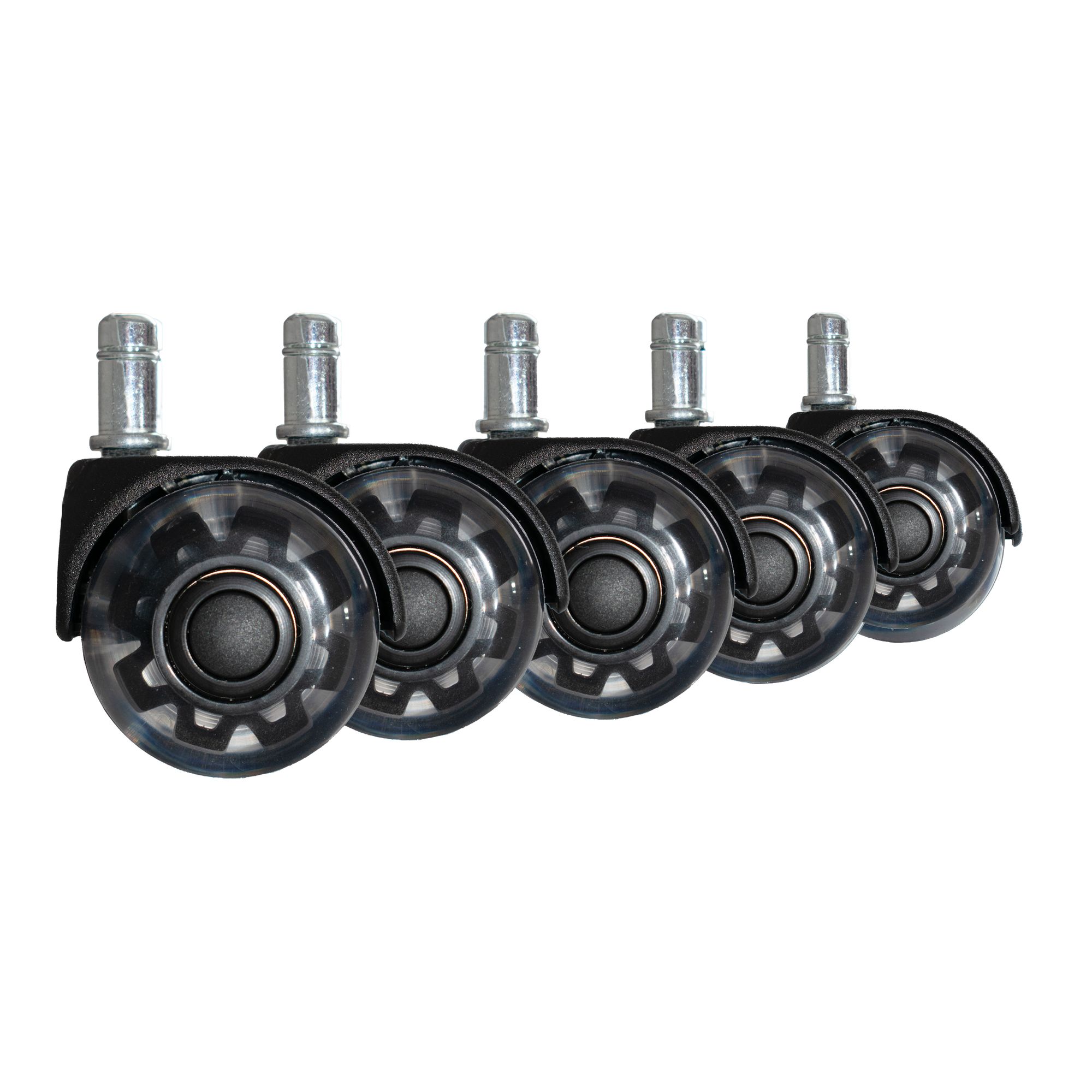 FineBuy 5er Set leichtgängige Universal-Schwerlastrollen für Bürostuhl 11 mm Stift / Durchmesser 50 mm, Leise Premium Hartbodenrollen Bürostuhlrollen, Drehstuhlrollen Doppellaufrollen | Farbe: Silber FineBuy 5er Set leichtgängige Universal-Schwerlastrollen für Bürostuhl 11 mm Stift / Durchmesser 50 mm, Leise Premium Hartbodenrollen Bürostuhlrollen, Drehstuhlrollen Doppellaufrollen | Farbe: Silber