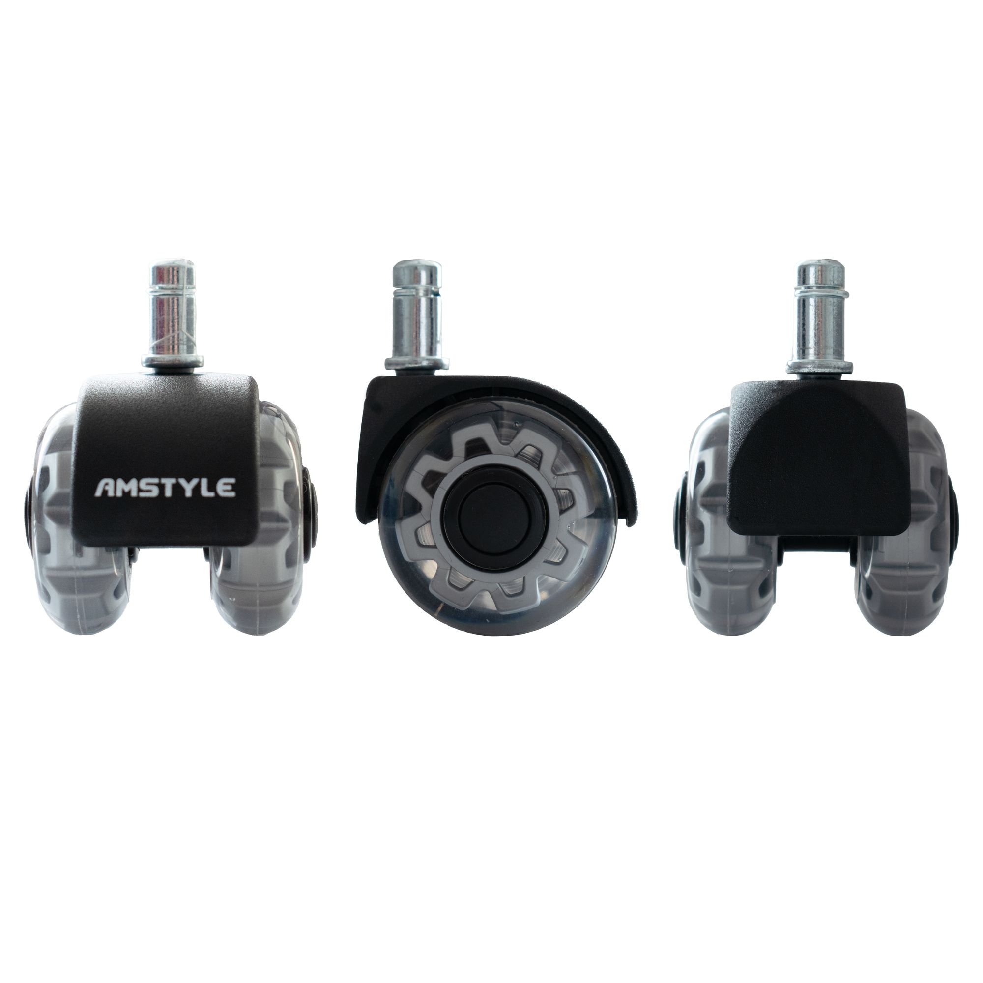 FineBuy 5er Set leichtgängige Universal-Schwerlastrollen für Bürostuhl 11 mm Stift / Durchmesser 50 mm, Leise Premium Hartbodenrollen Bürostuhlrollen, Drehstuhlrollen Doppellaufrollen | Farbe: Silber FineBuy 5er Set leichtgängige Universal-Schwerlastrollen für Bürostuhl 11 mm Stift / Durchmesser 50 mm, Leise Premium Hartbodenrollen Bürostuhlrollen, Drehstuhlrollen Doppellaufrollen | Farbe: Silber