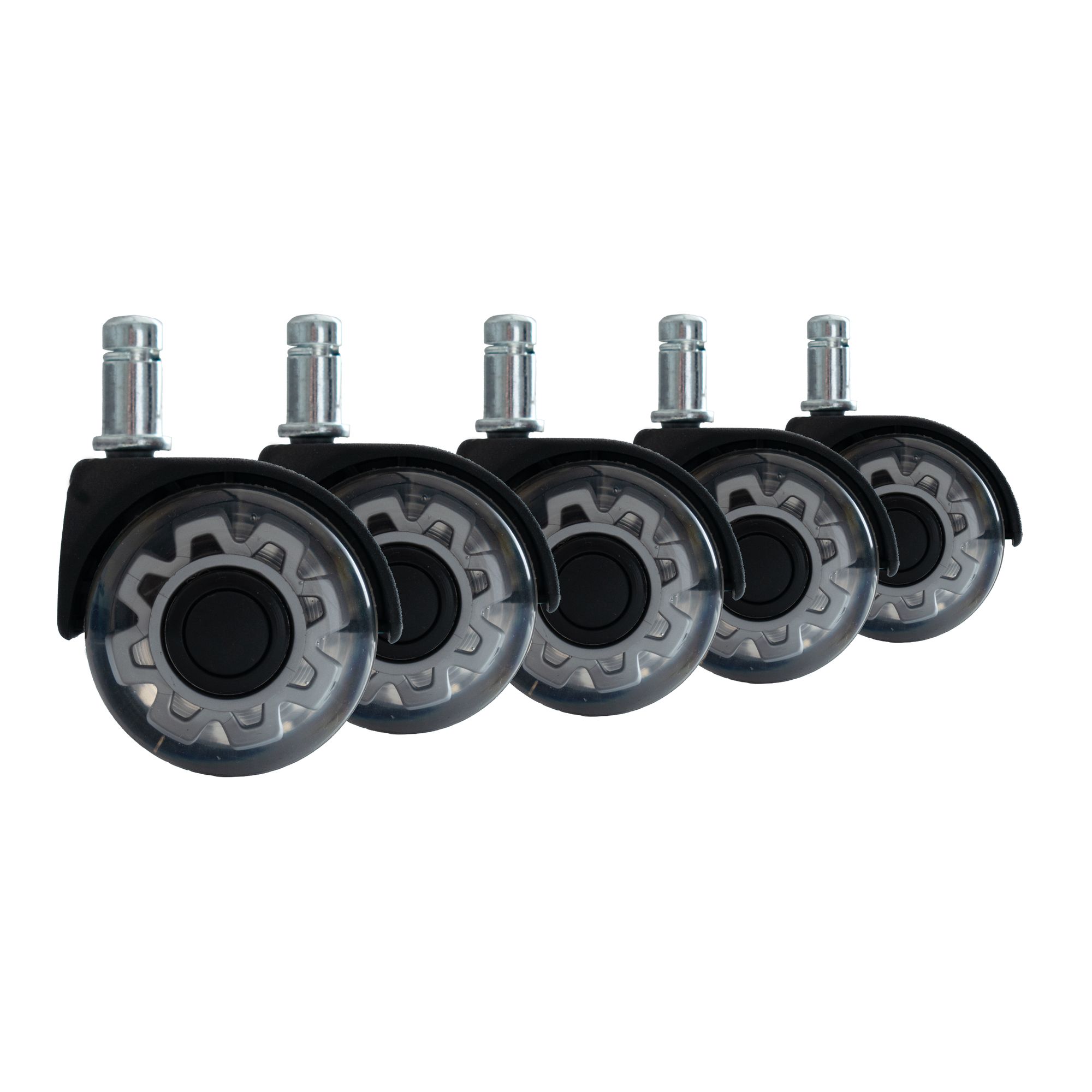 FineBuy 5er Set leichtgängige Universal-Schwerlastrollen für Bürostuhl 11 mm Stift / Durchmesser 50 mm, Leise Premium Hartbodenrollen Bürostuhlrollen, Drehstuhlrollen Doppellaufrollen | Farbe: Silber FineBuy 5er Set leichtgängige Universal-Schwerlastrollen für Bürostuhl 11 mm Stift / Durchmesser 50 mm, Leise Premium Hartbodenrollen Bürostuhlrollen, Drehstuhlrollen Doppellaufrollen | Farbe: Silber