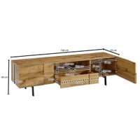 TV Schrank FineBuy Lowboard 160x46x43 cm Holz Fernsehkommode Fernsehschrank – Ansicht 3