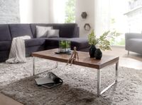 Massiver Couchtisch 120cm Wohnzimmertisch Holz Tisch Massiv Beistelltisch – Ansicht 2
