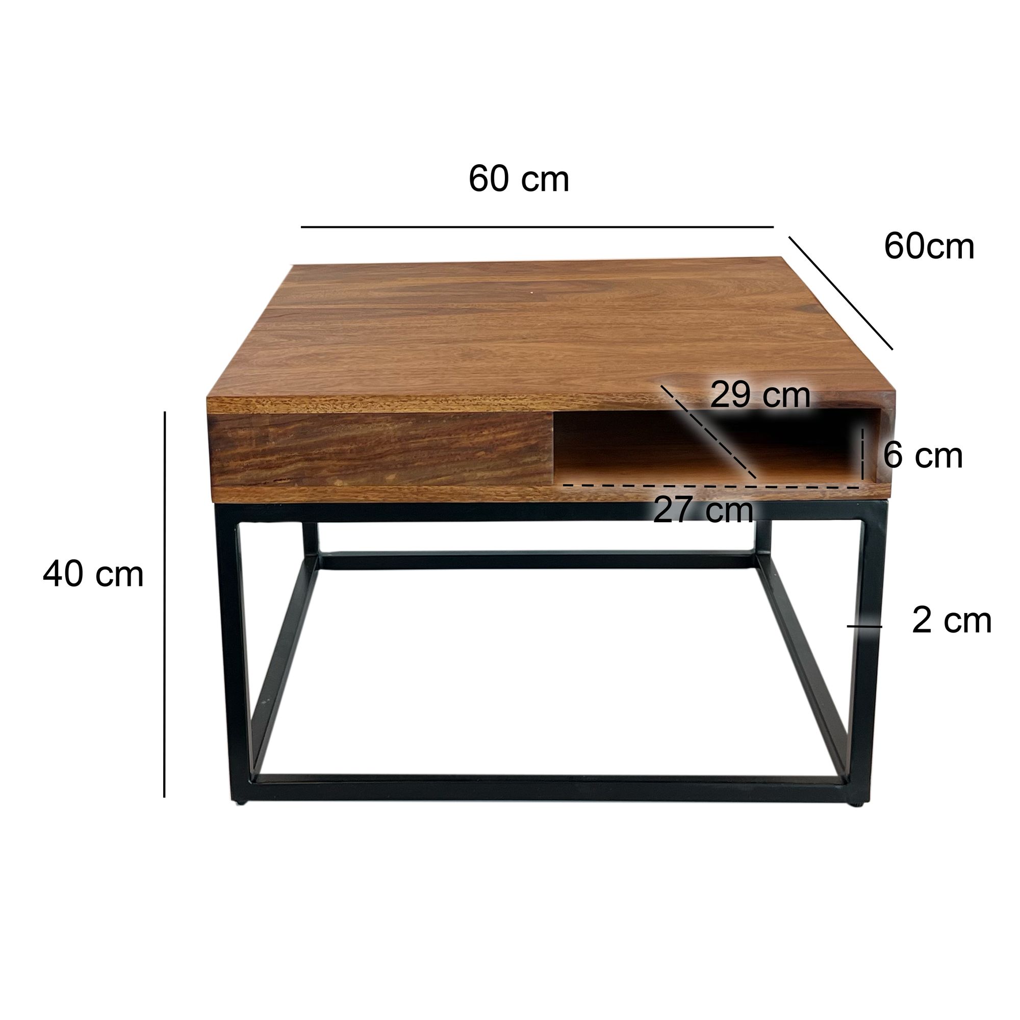 FineBuy Couchtisch 60x60x40 cm Sheesham Massivholz / Metall Sofatisch Eckig, Wohnzimmertisch mit Stauraum, Kaffeetisch Massiv, Kleiner Tisch Beistelltisch Wohnzimmer Modern Quadratisch | Farbe: Braun FineBuy Couchtisch 60x60x40 cm Sheesham Massivholz / Metall Sofatisch Eckig, Wohnzimmertisch mit Stauraum, Kaffeetisch Massiv, Kleiner Tisch Beistelltisch Wohnzimmer Modern Quadratisch | Farbe: Braun