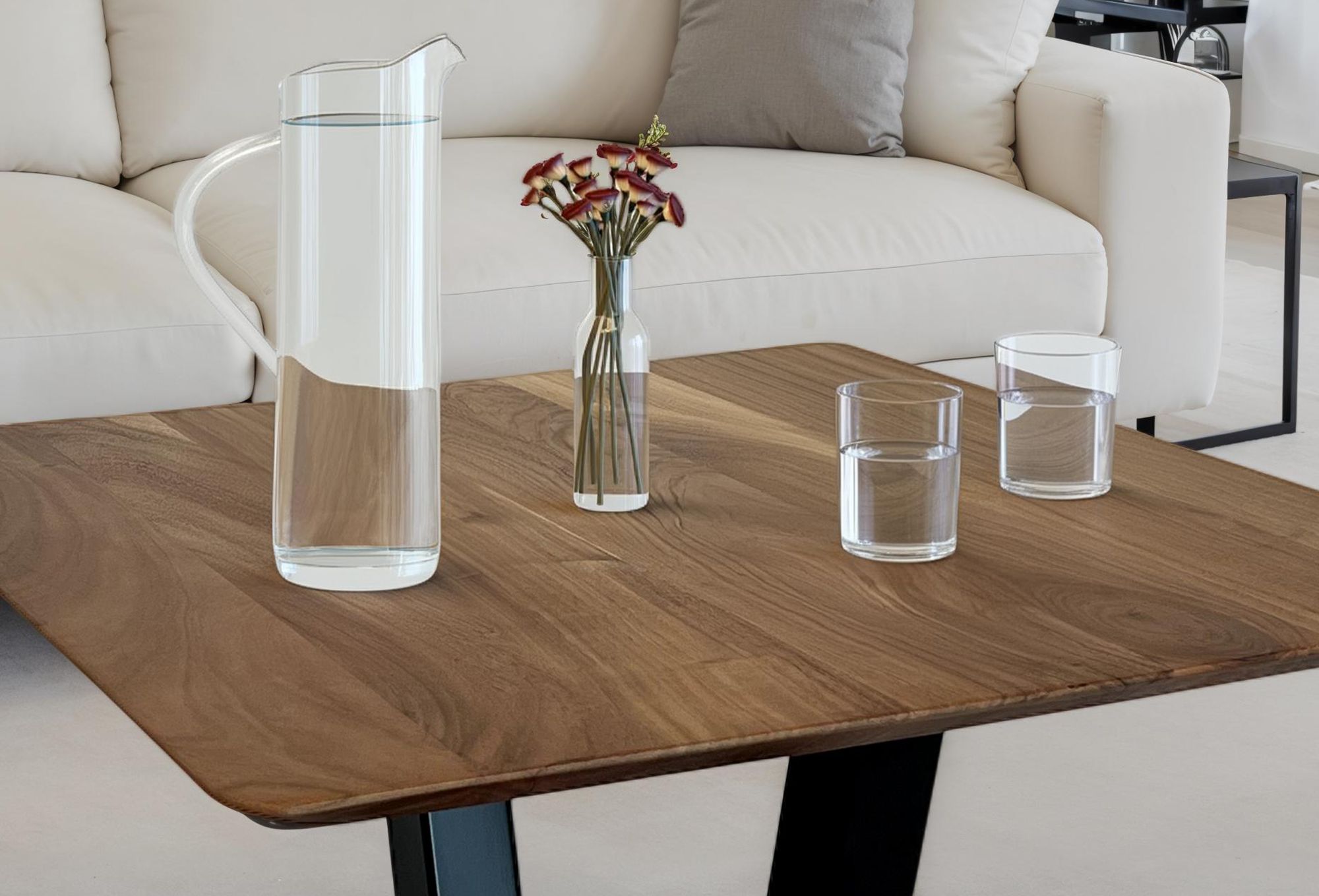 FineBuy Couchtisch 60x60x40 cm Akazie Massivholz Metall Sofatisch Quadratisch, Design Wohnzimmertisch mit natürlicher Holzmaserung, Industrial Kaffeetisch Wohnzimmer Modern | Farbe: Braun FineBuy Couchtisch 60x60x40 cm Akazie Massivholz Metall Sofatisch Quadratisch, Design Wohnzimmertisch mit natürlicher Holzmaserung, Industrial Kaffeetisch Wohnzimmer Modern | Farbe: Braun