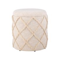 Sitzhocker FineBuy Hocker mit Stauraum rund 40 cm Baumwolle Boho Polsterhocker – Ansicht 6