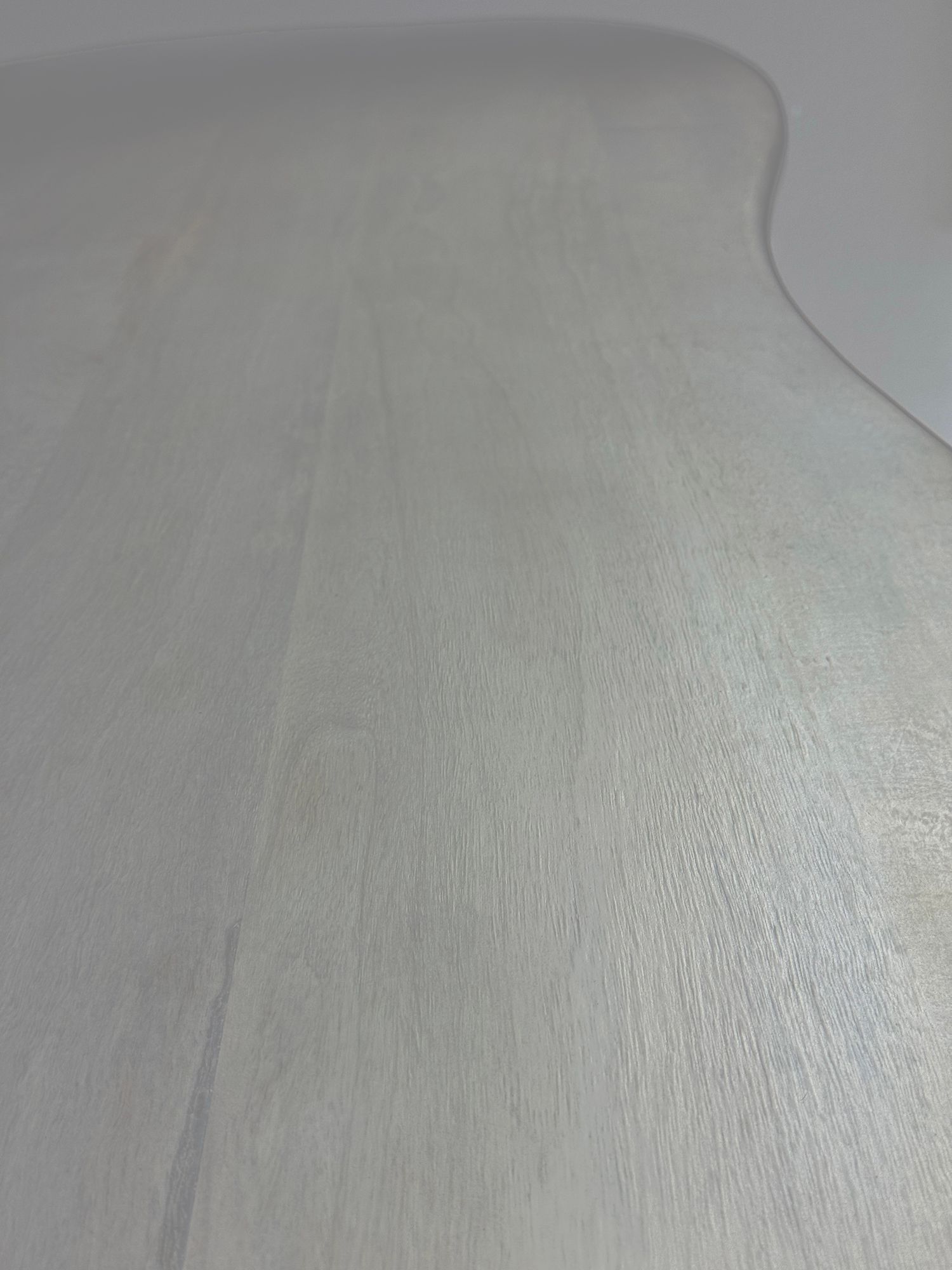Esszimmertisch FineBuy Esstisch 180 cm Holz Massiv Weiß Küchentisch Nierenform – Ansicht 4