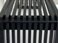 Sitzbank FineBuy Garderobenbank Akazie Massivholz 120 cm Schwarz Flurbank Klein – Ansicht 5