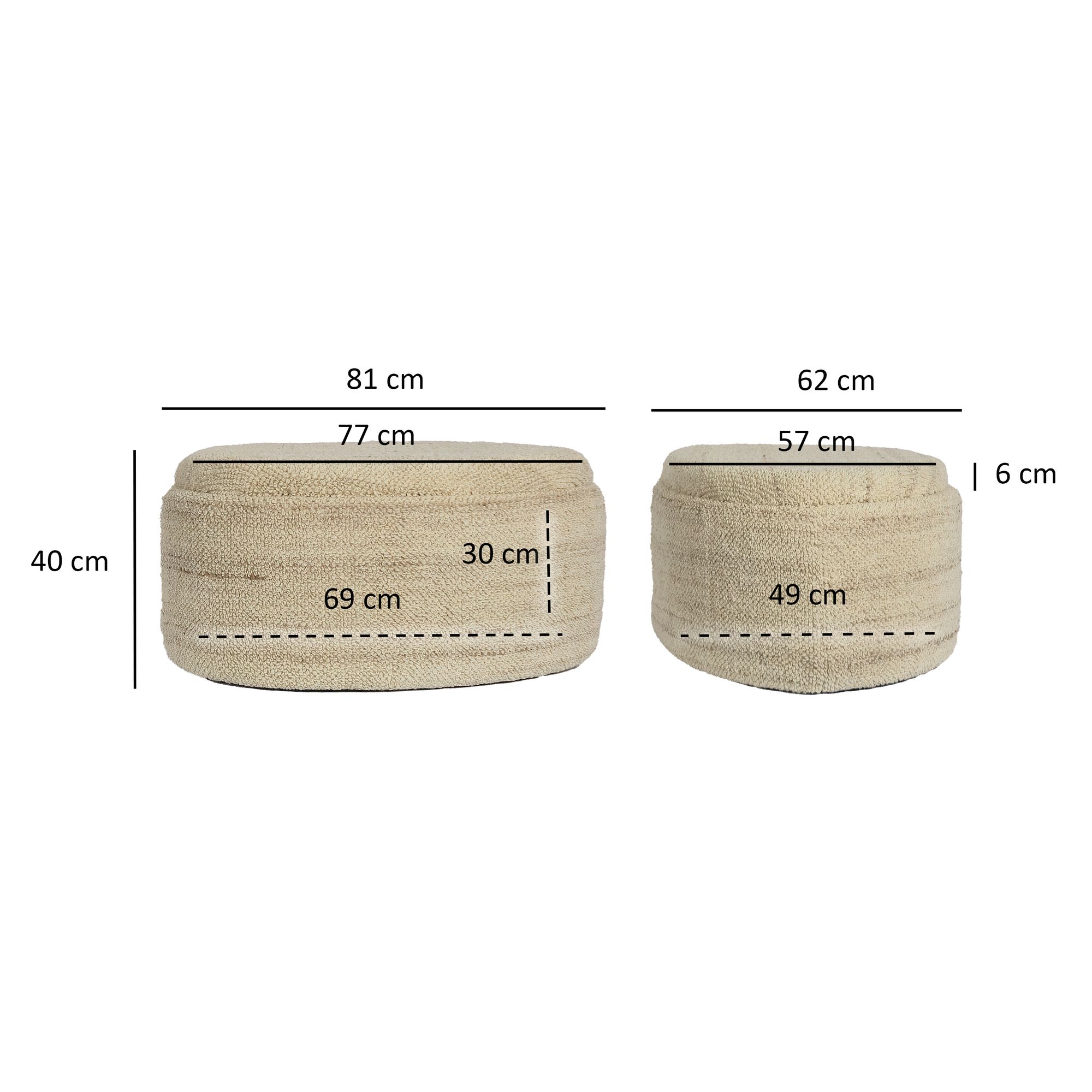 FineBuy Sitzhocker mit Stauraum Wolle oval 81 cm, abnehmbarer Deckel, Polsterhocker Stoff modern in Braun, Aufbewahrungshocker gepolstert für Wohnzimmer Schlafzimmer Flur | Farbe: Braun