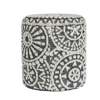 Sitzhocker FineBuy Aufbewahrungshocker Wolle rund 40 cm Stauraum Boho Design – Ansicht 6