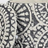 Sitzhocker FineBuy Aufbewahrungshocker Wolle rund 40 cm Stauraum Boho Design – Ansicht 5