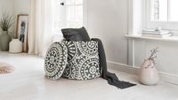 Sitzhocker FineBuy Aufbewahrungshocker Wolle rund 40 cm Stauraum Boho Design – Ansicht 4