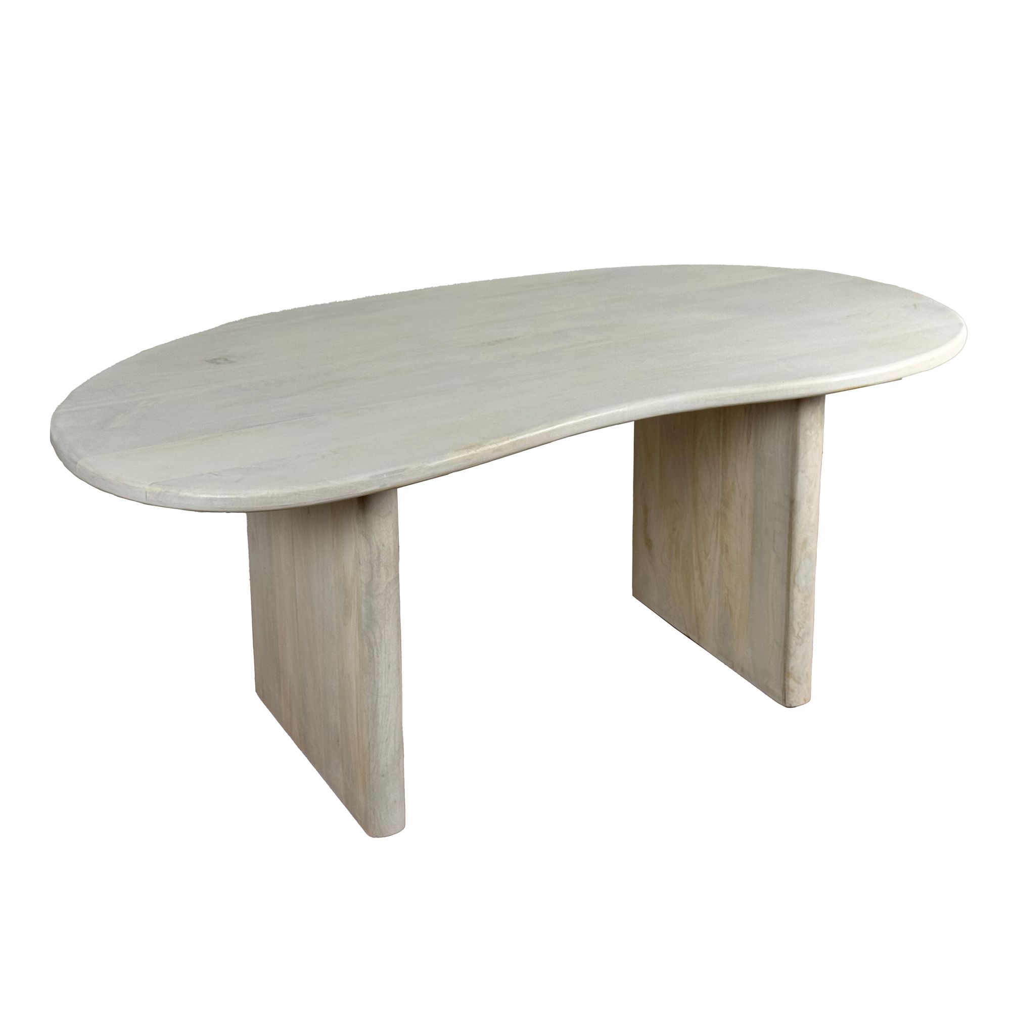 Schreibtisch FineBuy Bürotisch 180 cm Massivholz Computertisch Nierenform – Ansicht 6