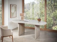 Schreibtisch FineBuy Bürotisch 180 cm Massivholz Computertisch Nierenform – Ansicht 5