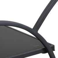Servierwagen FineBuy Barwagen Metall Schwarz Glas Rollwagen 2 Etagen Rollen – Ansicht 4