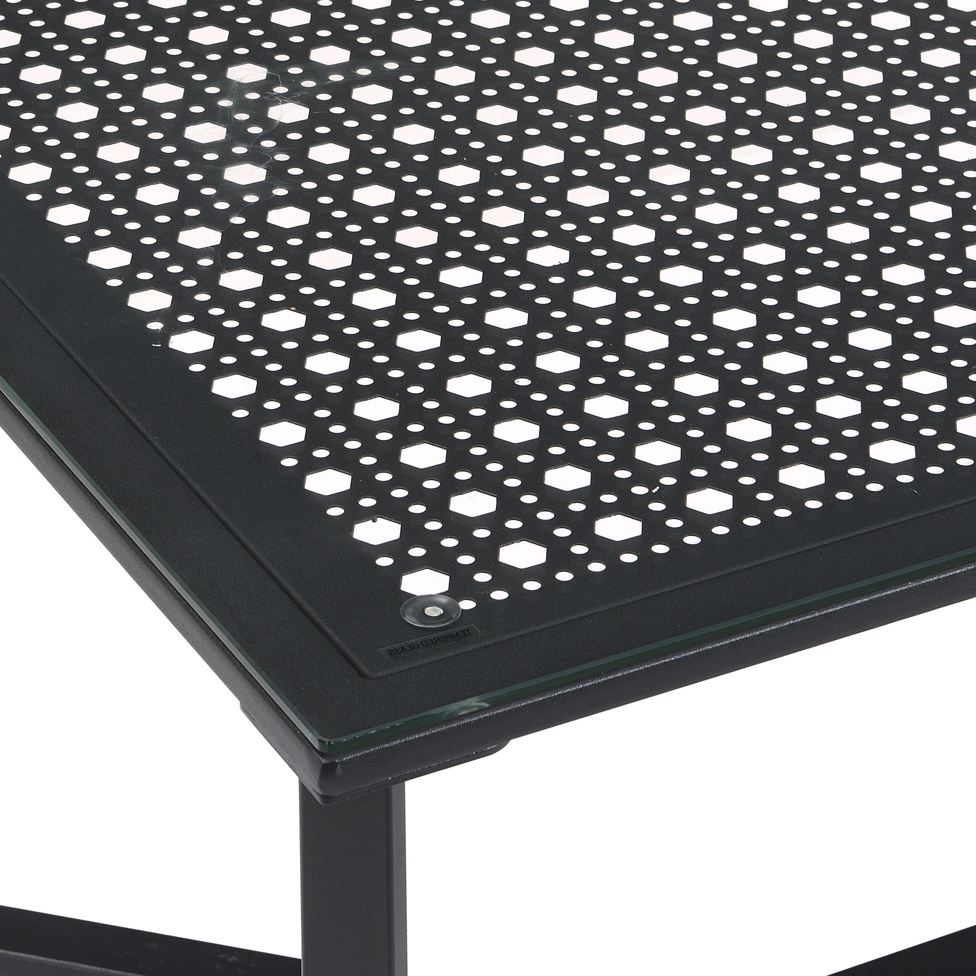 FineBuy Couchtisch Glas Metall 100 cm, Rechteckiger Wohnzimmertisch Modern mit Glasplatte & Metallgestell, Sofatisch im Industrial Design für Wohnzimmer | Farbe: Weiß