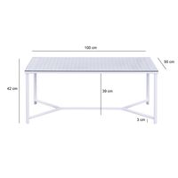 Couchtisch FineBuy Sofatisch Glas Metall 100 cm Wohnzimmertisch Rechteckig – Ansicht 3