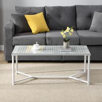 Couchtisch FineBuy Sofatisch Glas Metall 100 cm Wohnzimmertisch Rechteckig – Ansicht 4