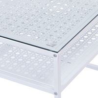 Couchtisch FineBuy Glas Metall 60 cm Quadratisch Wohnzimmertisch Ablage Modern – Ansicht 5