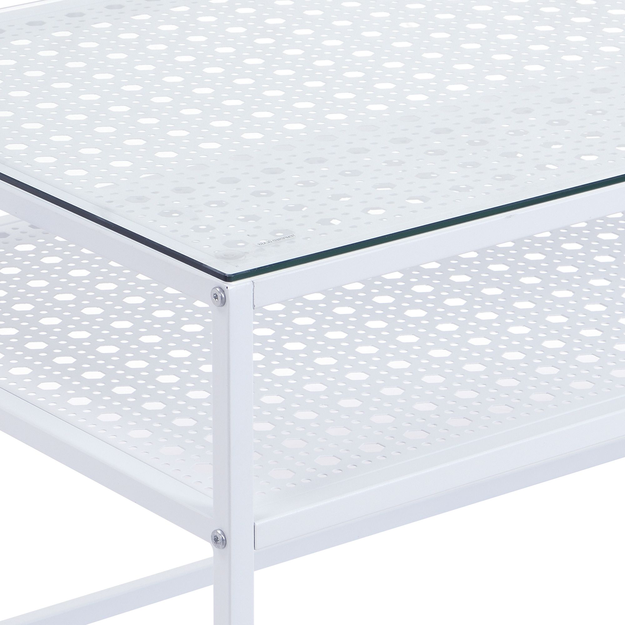 FineBuy Couchtisch Glas Rechteckig 100 cm, Moderner Wohnzimmertisch mit Metallgestell & Ablage im Industrial Design, Sofatisch mit Glasplatte | Farbe: Schwarz