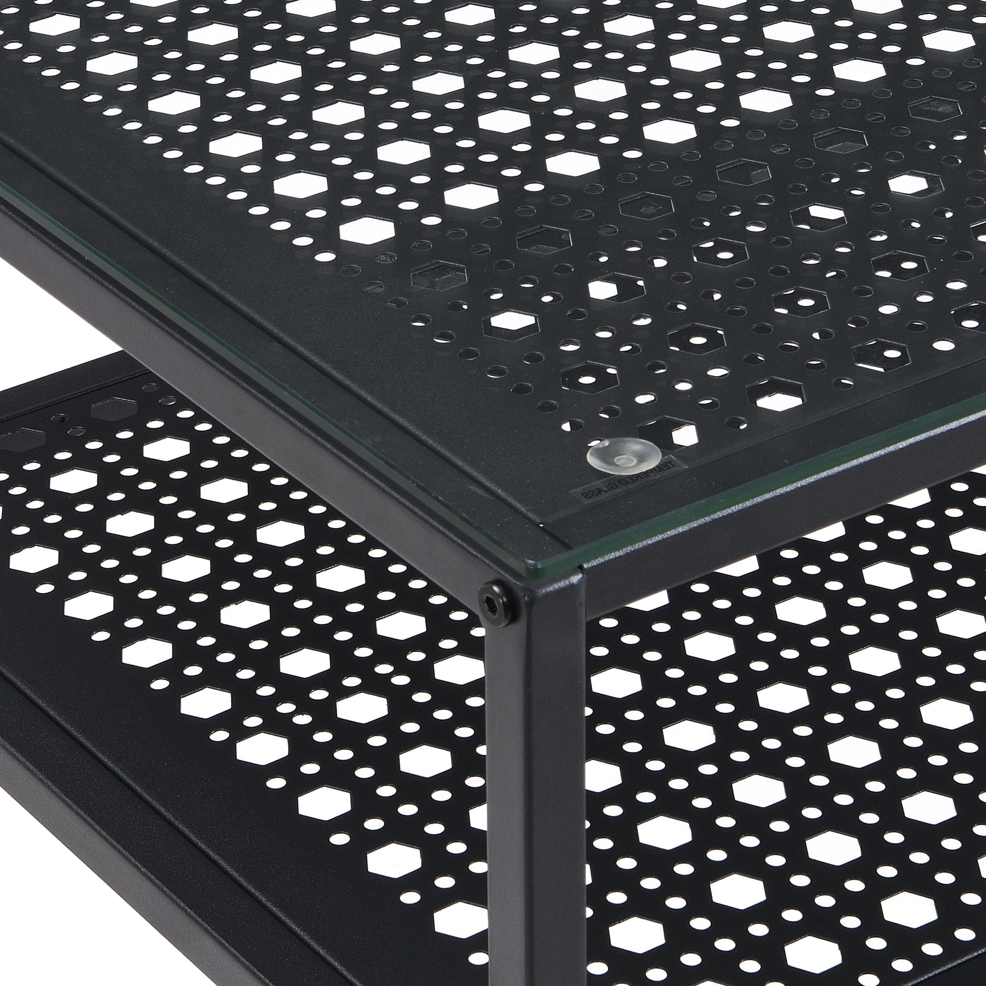 FineBuy Konsolentisch Glas Metall 80x40x77 cm Flurtisch Schmal, Ablagetisch Eingangsbereich mit Glasplatte & Metallgestell, Design Glastisch mit Ablage | Farbe: Weiß