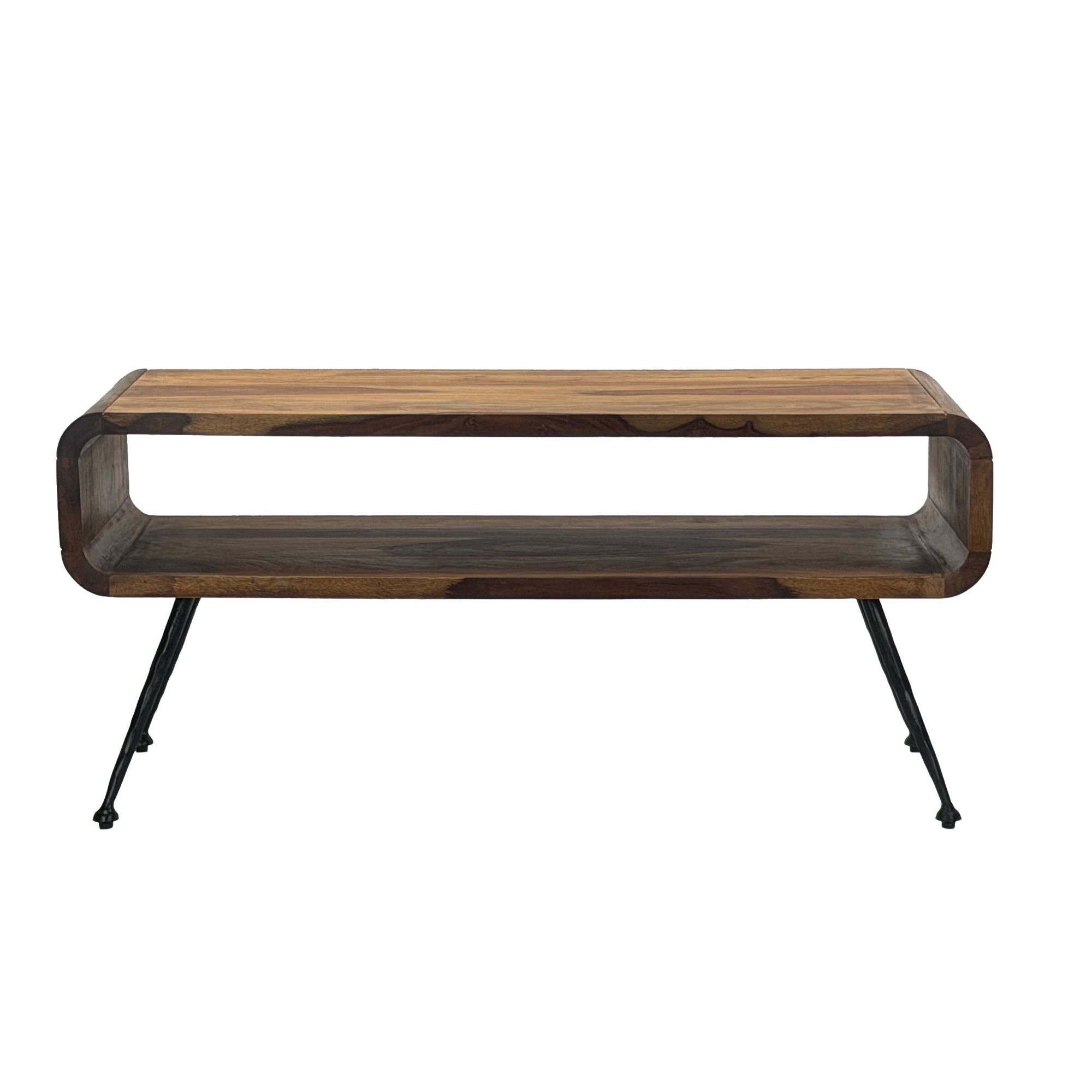 FineBuy Retro Couchtisch Sheesham Massivholz 100cm · Wohnzimmertisch rechteckig mit Ablagefach · Handgefertigter Sofatisch aus Holz mit Metallbeinen im Industrial Design | Farbe: Braun FineBuy Retro Couchtisch Sheesham Massivholz 100cm · Wohnzimmertisch rechteckig mit Ablagefach · Handgefertigter Sofatisch aus Holz mit Metallbeinen im Industrial Design | Farbe: Braun
