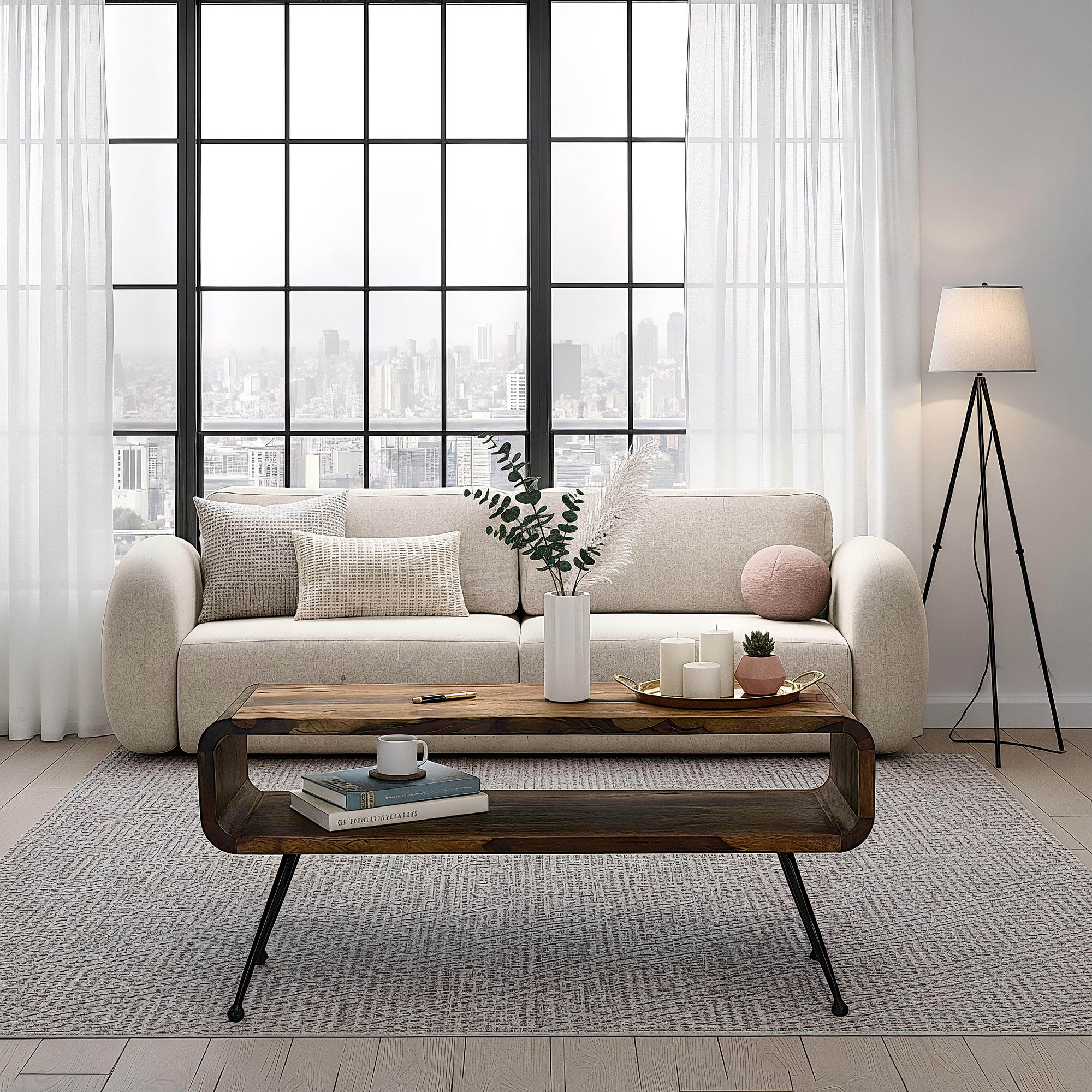 FineBuy Retro Couchtisch Sheesham Massivholz 100cm · Wohnzimmertisch rechteckig mit Ablagefach · Handgefertigter Sofatisch aus Holz mit Metallbeinen im Industrial Design | Farbe: Braun FineBuy Retro Couchtisch Sheesham Massivholz 100cm · Wohnzimmertisch rechteckig mit Ablagefach · Handgefertigter Sofatisch aus Holz mit Metallbeinen im Industrial Design | Farbe: Braun