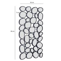 Wandspiegel 56x99 cm Glas Metallrahmen schwarz modern Design Tropfen Spiegel – Ansicht 3