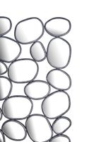 Wandspiegel 56x99 cm Glas Metallrahmen schwarz modern Design Tropfen Spiegel – Ansicht 5