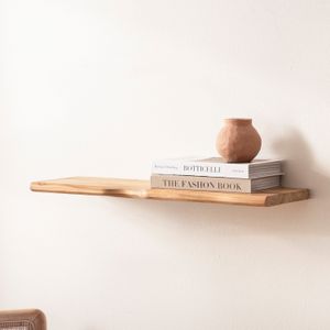 Wandregal Akazie Massivholz Holzregal Wandboard Regal Baumkante Holz massiv