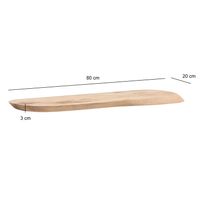 Wandregal Akazie Massivholz Holzregal Wandboard Regal organisch Holz massiv – Ansicht 3
