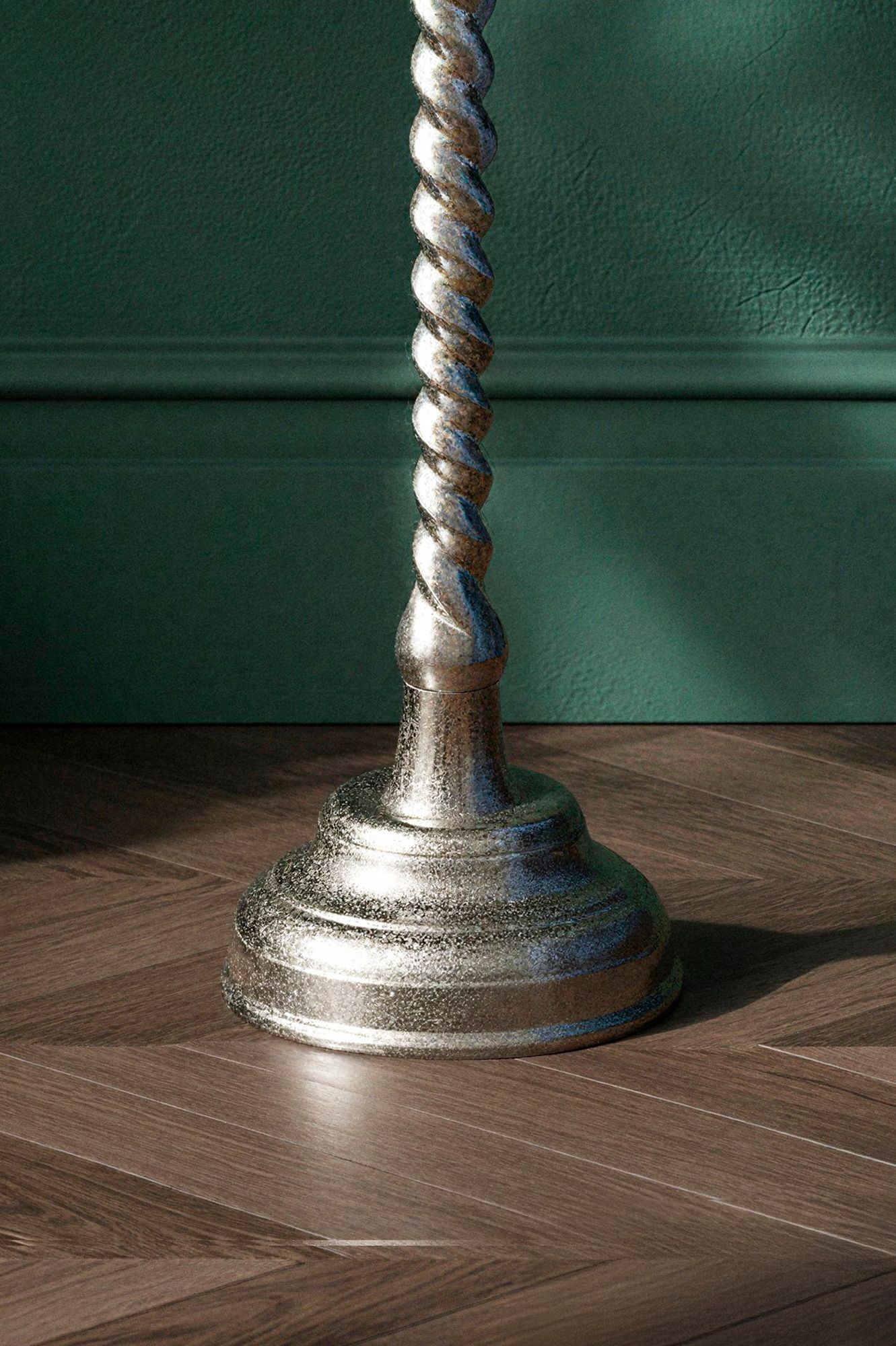 FineBuy Beistelltisch Aluminium 28cm - Kleiner runder Anstelltisch aus Metall silber - Design Wohnzimmertisch - Dekotisch - Couchtisch - Metalltisch Handmade pflegeleicht | Farbe: Silber