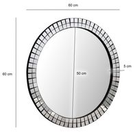 Wandspiegel rund 60cm Dekospiegel Hängespiegel Flurspiegel Wohnspiegel Spiegel – Ansicht 3