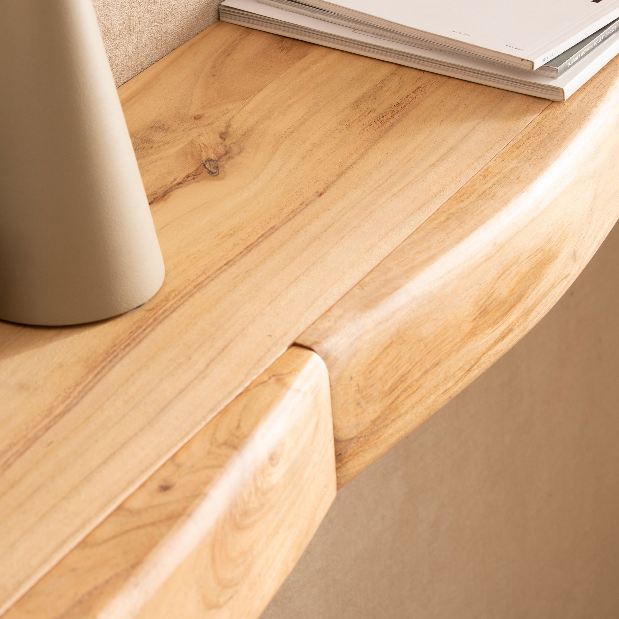 FineBuy Wandregal Akazie Massivholz mit Schublade - Design Regal für die Wand - Holz Wandboard mit Stauraum - Schwebendes Hängeregal aus Echtholz | Farbe: Braun FineBuy Wandregal Akazie Massivholz mit Schublade - Design Regal für die Wand - Holz Wandboard mit Stauraum - Schwebendes Hängeregal aus Echtholz | Farbe: Braun