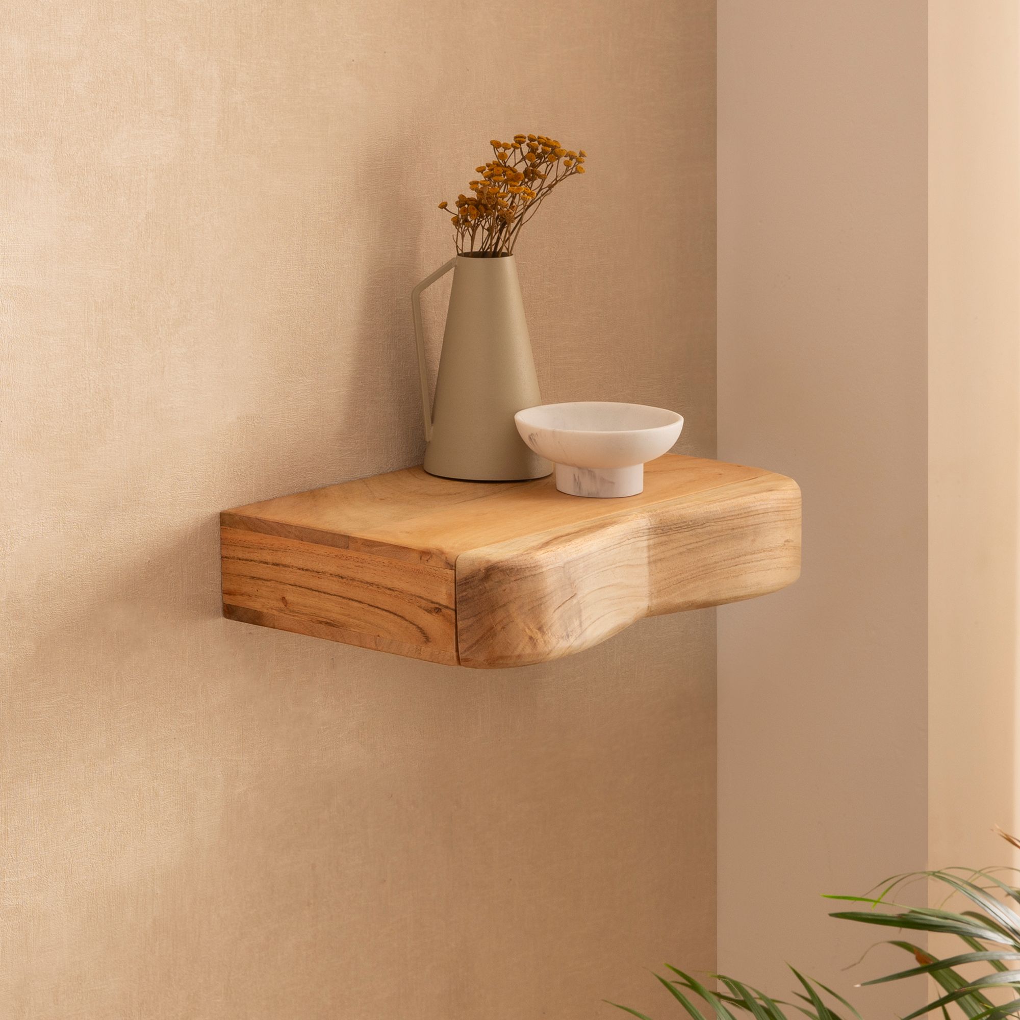 FineBuy Wandregal Akazie Massivholz mit Schublade - Design Regal für die Wand - Holz Wandboard mit Stauraum - Schwebendes Hängeregal aus Echtholz | Farbe: Braun FineBuy Wandregal Akazie Massivholz mit Schublade - Design Regal für die Wand - Holz Wandboard mit Stauraum - Schwebendes Hängeregal aus Echtholz | Farbe: Braun