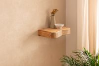 Wandregal Akazie Hängeregal mit Schublade Holz Wandboard Regal für die Wand – Ansicht 2