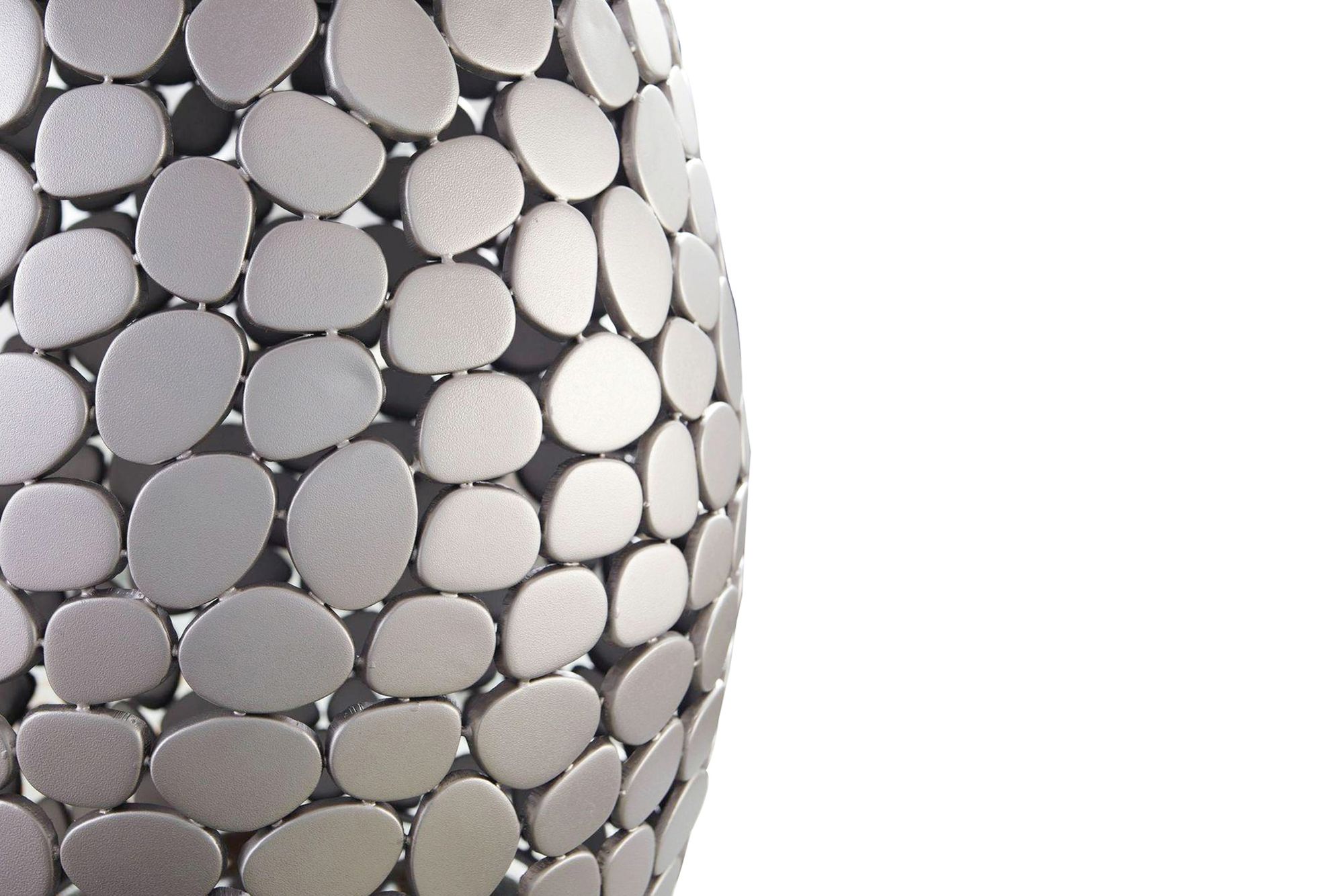 FineBuy Design Beistelltisch rund 40cm aus Aluminium & weißer Marmor Tischplatte – Couchtisch Alu – Metall Wohnzimmertisch Dekotisch Handmade | Farbe: Silber