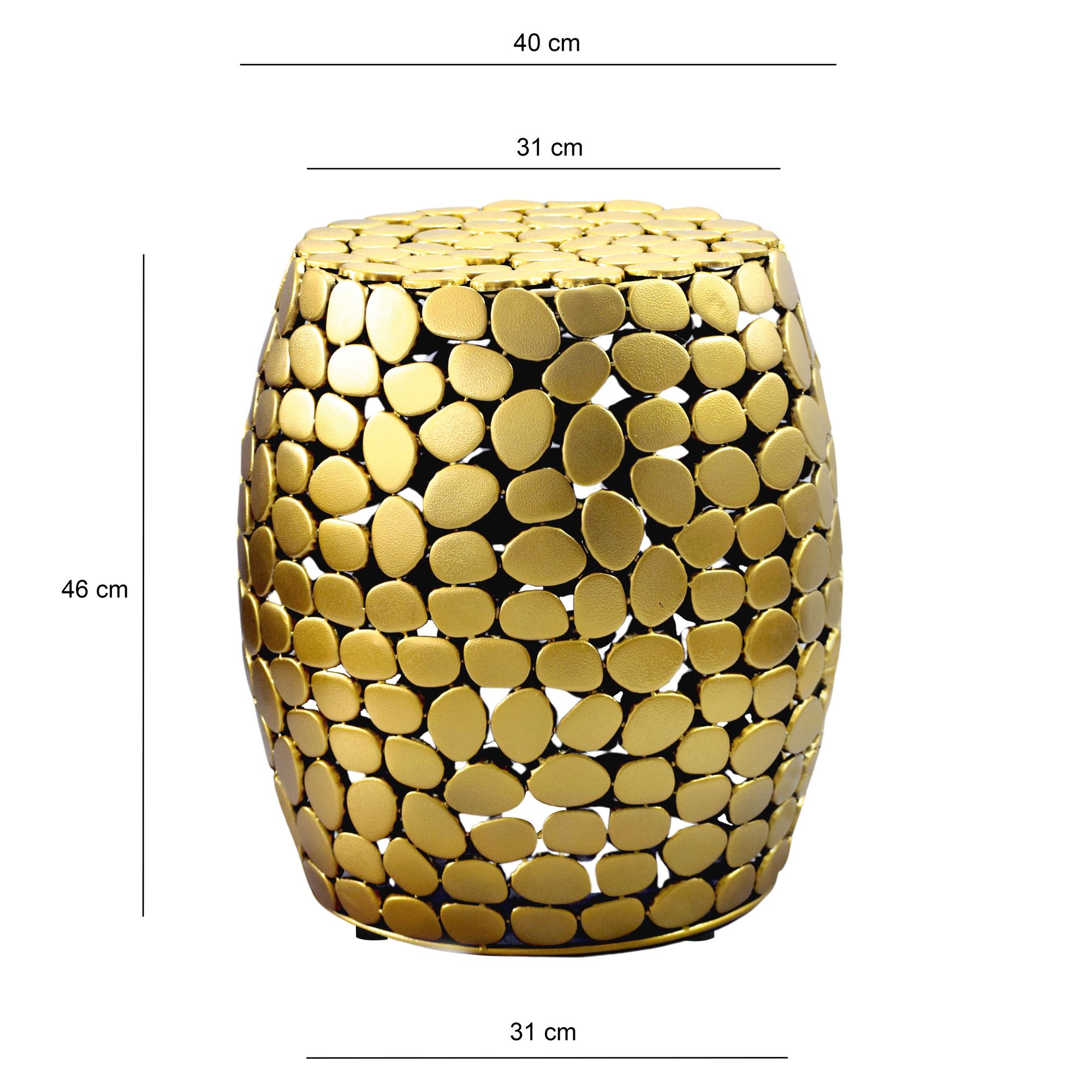 FineBuy Design Beistelltisch rund 40cm aus Aluminium – Couchtisch Alu – kleiner Wohnzimmertisch Metall – Dekotisch Wohnzimmer Handmade | Farbe: Schwarz