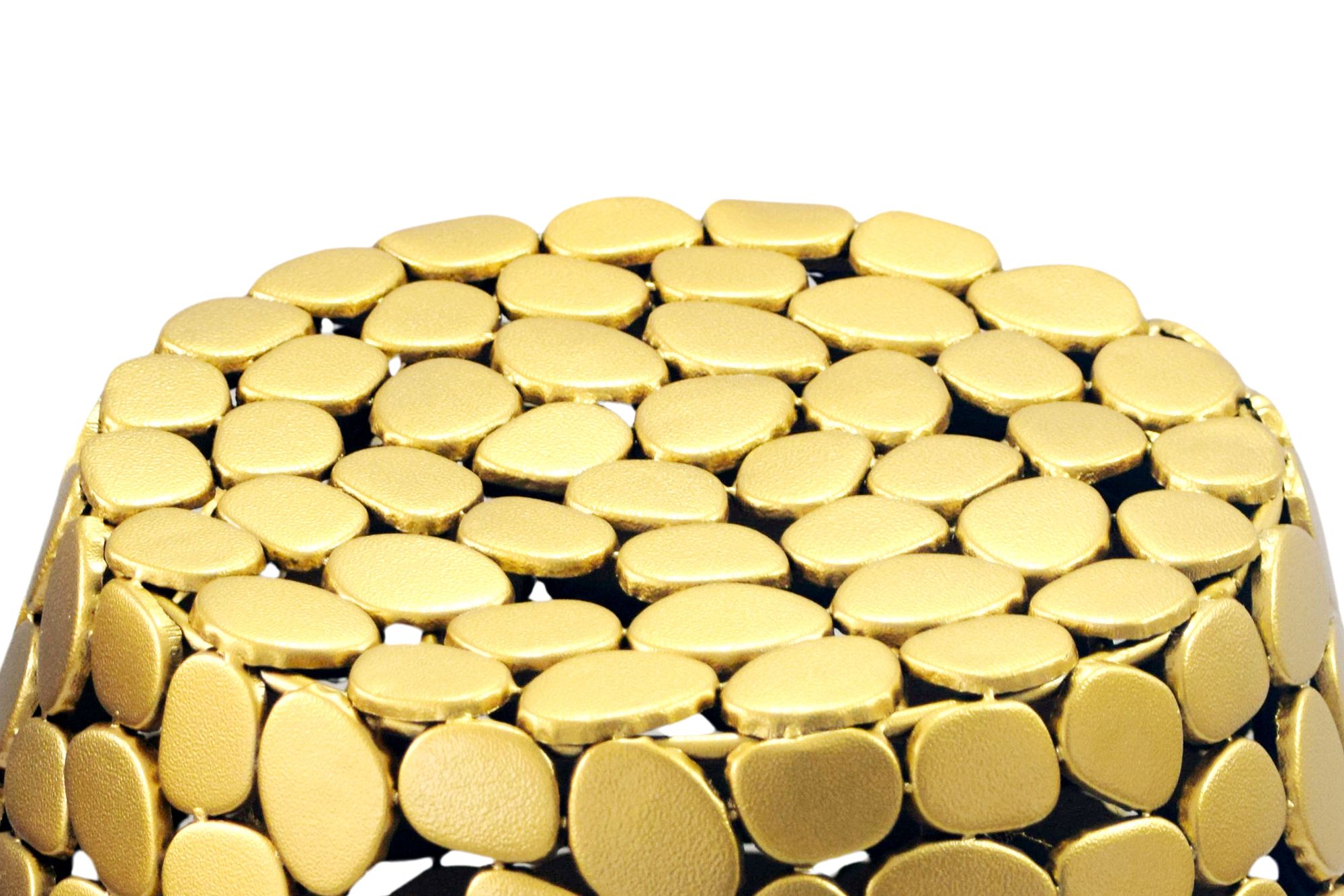 FineBuy Design Beistelltisch rund 40cm aus Aluminium – Couchtisch Alu – kleiner Wohnzimmertisch Metall – Dekotisch Wohnzimmer Handmade | Farbe: Schwarz