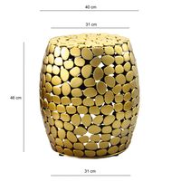 Beistelltisch rund 40cm Couchtisch Metall Alu Wohnzimmertisch Dekotisch klein – Ansicht 3