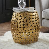 Beistelltisch rund 40cm Couchtisch Metall Alu Wohnzimmertisch Dekotisch klein – Ansicht 1