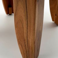Couchtisch 60cm Sofatisch Akazie Massivholz Wohnzimmertisch Beistelltisch Rund – Ansicht 5