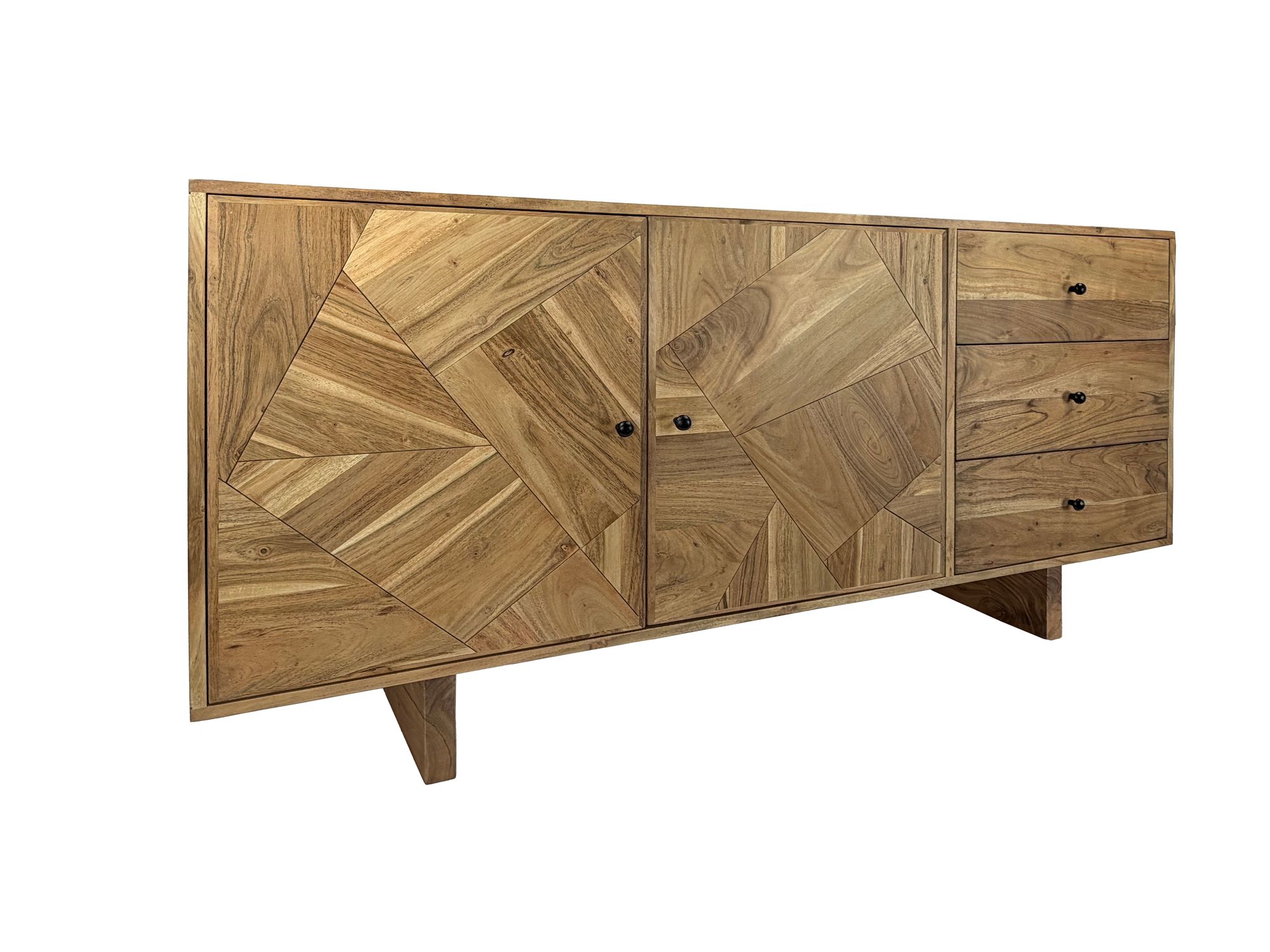 Sideboard Akazie Massivholz 150cm Massive Kommode Echtholz Anrichte Handmade – Ansicht 6