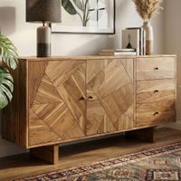 Sideboard Akazie Massivholz 150cm Massive Kommode Echtholz Anrichte Handmade – Ansicht 1