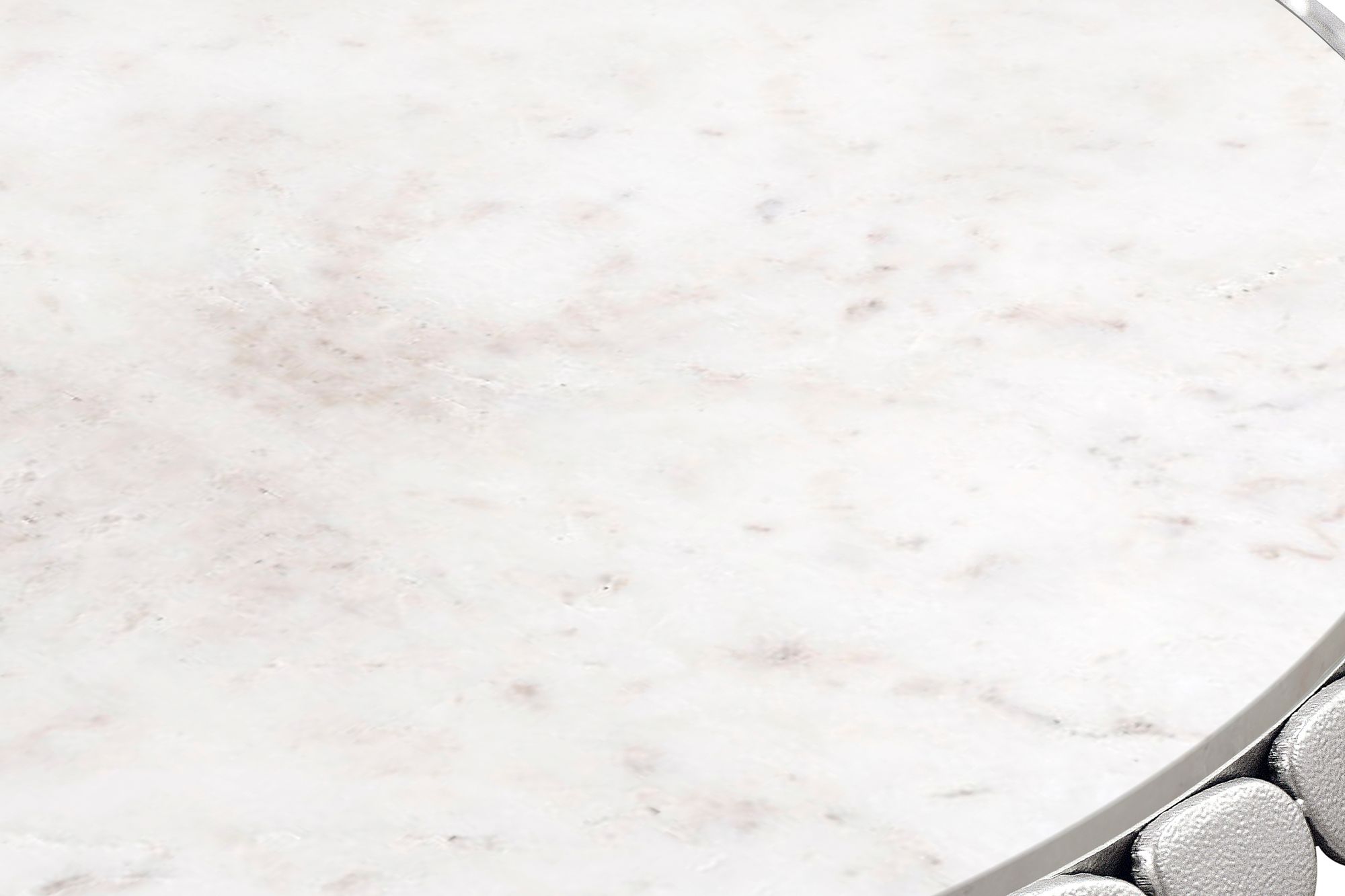 FineBuy Design Couchtisch rund 66 cm aus Aluminium und weißer Marmor Tischplatte - Wohnzimmertisch Alu - Metall Sofatisch - Beistelltisch Wohnzimmer - Handmade | Farbe: Silber FineBuy Design Couchtisch rund 66 cm aus Aluminium und weißer Marmor Tischplatte - Wohnzimmertisch Alu - Metall Sofatisch - Beistelltisch Wohnzimmer - Handmade | Farbe: Silber