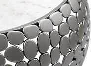 Design Couchtisch rund 66cm Aluminium Metall & Marmor Alu Wohnzimmertisch Tisch – Ansicht 5