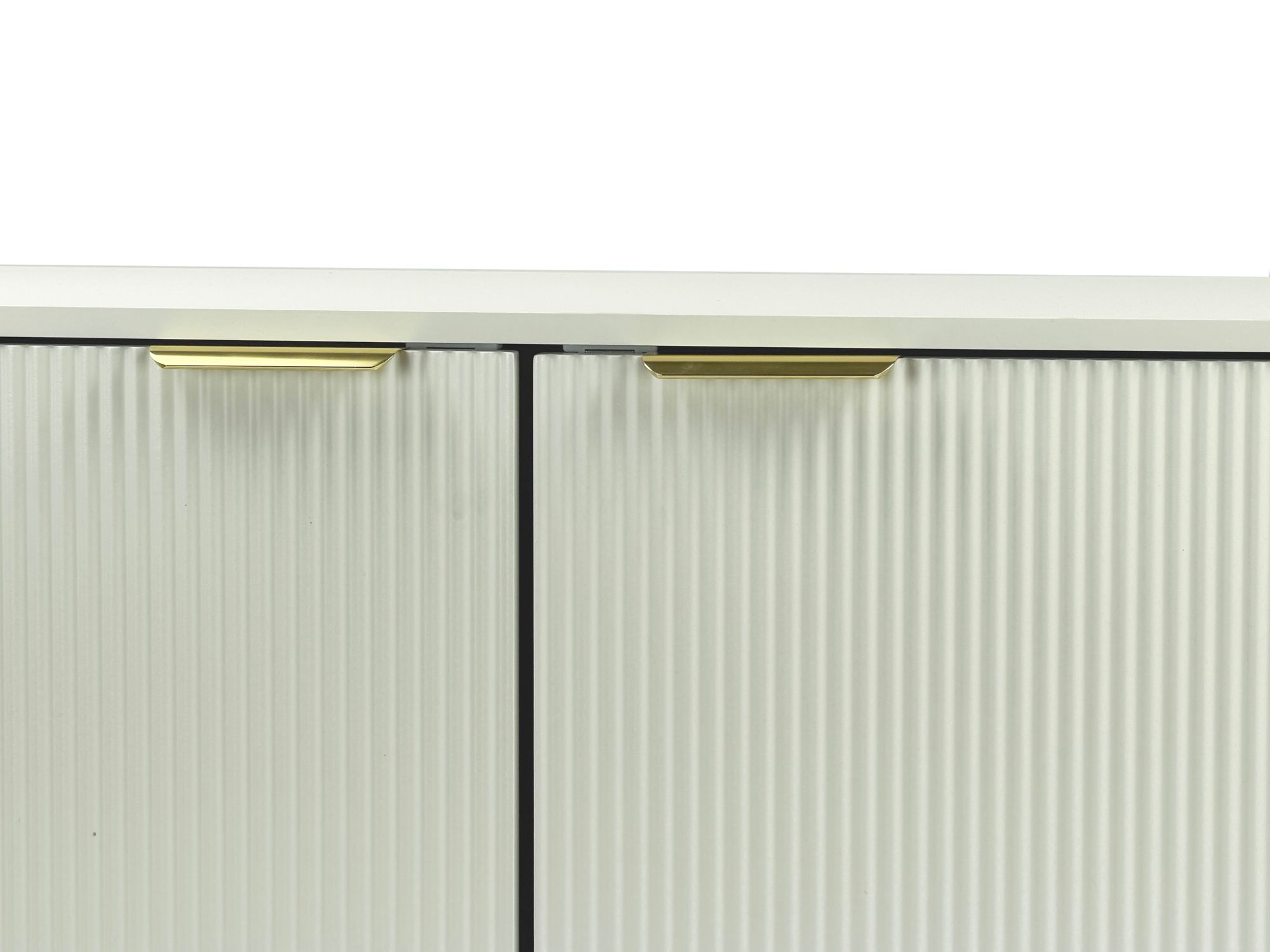Lowboard 150cm TV Kommode Schrank Weiß Türen Fernsehkommode Fernsehunterschrank – Ansicht 5